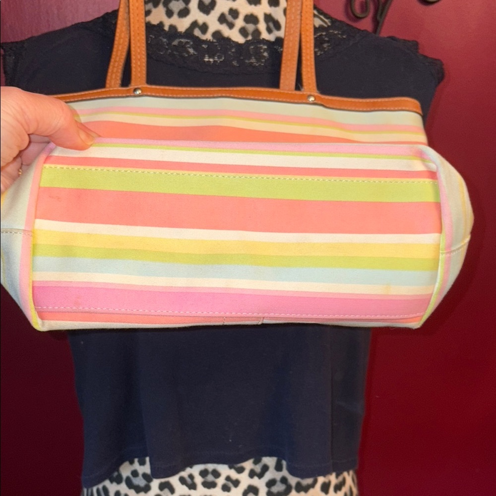 Coach Vibrant Pink and Yellow Tote - Picture 3 of 7